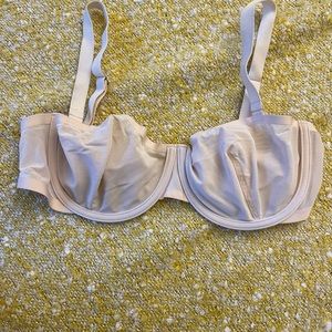 Two Cuup Balconette Bras 36D Blush (pale pink) and Salt (white)